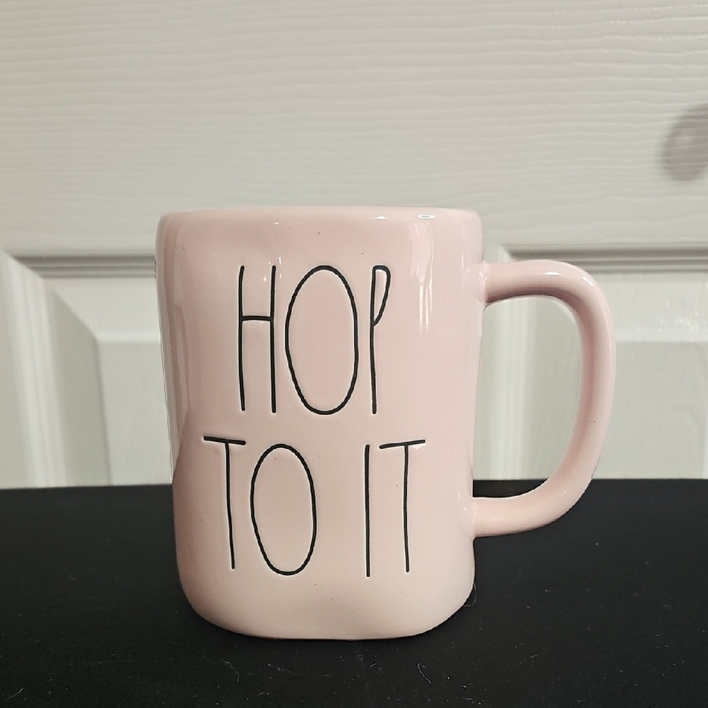 Rae‎ Dunn Pink 'Hop To It' Mug